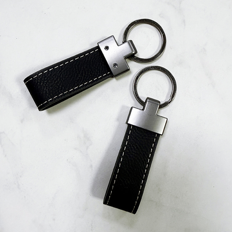 Gantungan Kunci Lanyard Kulit Buatan Laser