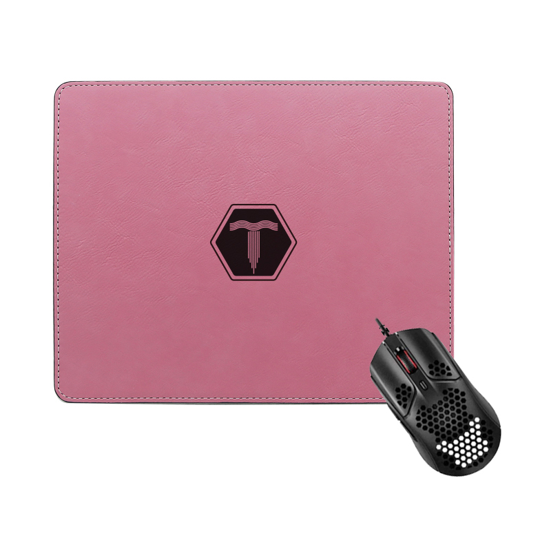 Alas Mouse Persegi Panjang Kulit Buatan Laser 25*20cm