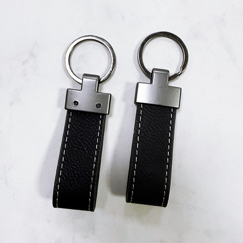 Gantungan Kunci Lanyard Kulit Buatan Laser