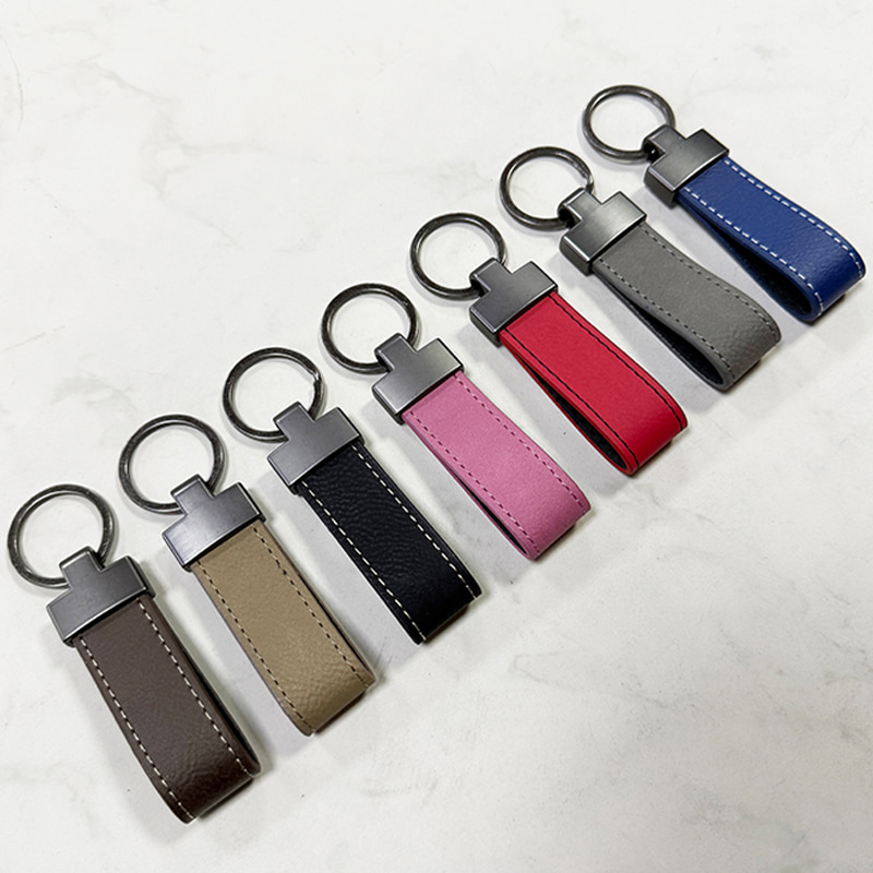 Gantungan Kunci Lanyard Kulit Buatan Laser