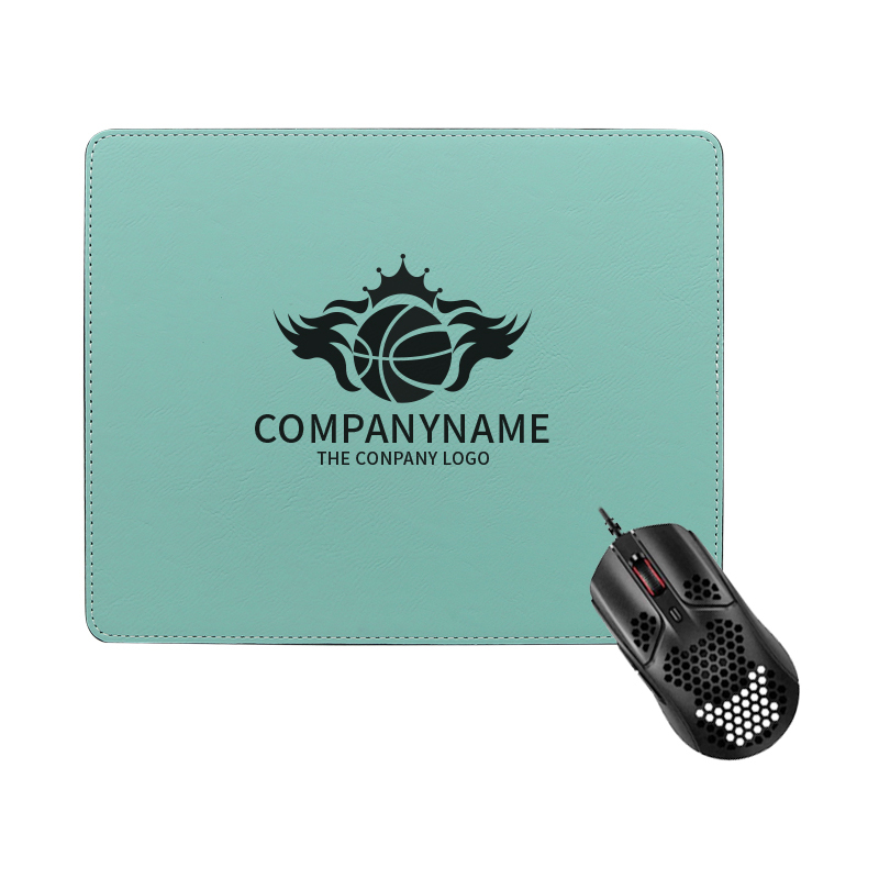 Alas Mouse Persegi Panjang Kulit Buatan Laser 25*20cm
