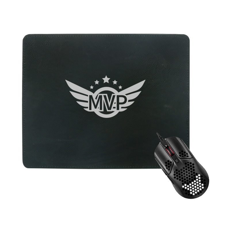Alas Mouse Persegi Panjang Kulit Buatan Laser 25*20cm