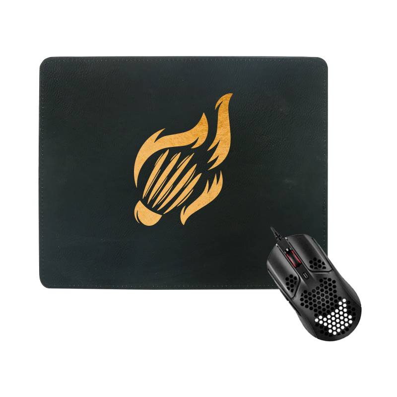 Alas Mouse Persegi Panjang Kulit Buatan Laser 25*20cm
