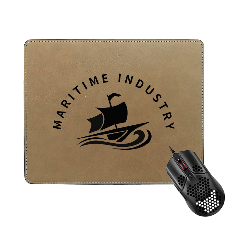 Alas Mouse Persegi Panjang Kulit Buatan Laser 25*20cm