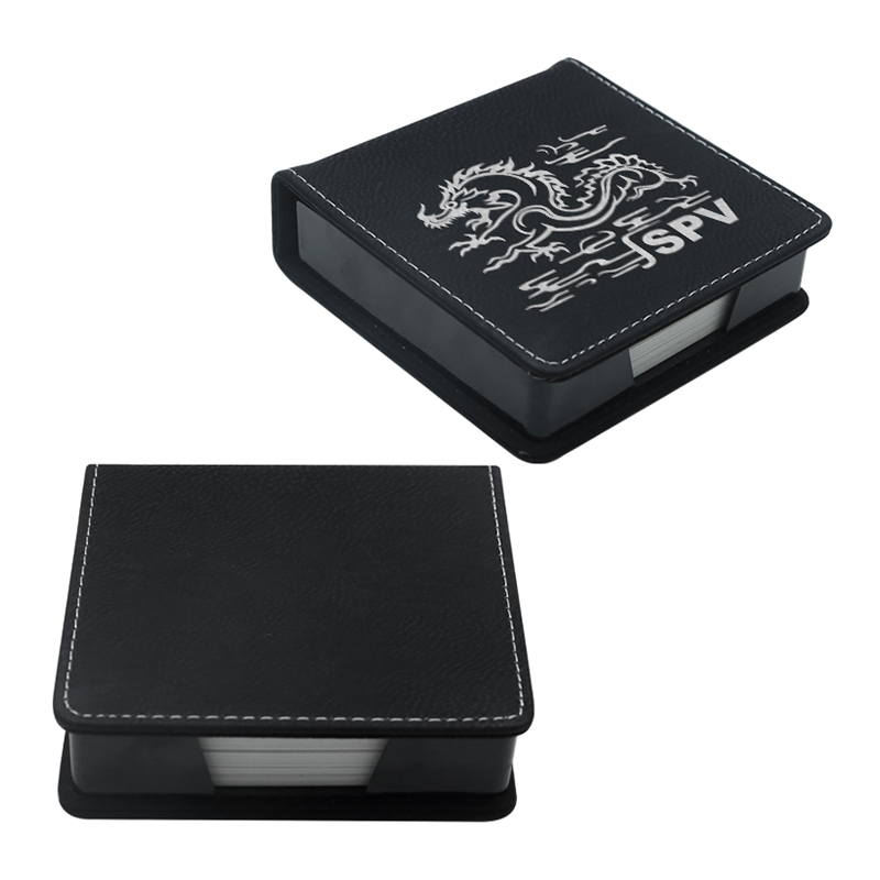 Tempat Notepad Persegi Kulit Buatan yang Dapat Dilaser