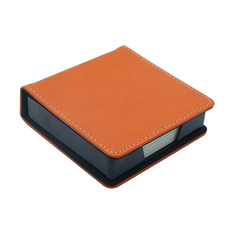 Tempat Notepad Persegi Kulit Buatan yang Dapat Dilaser