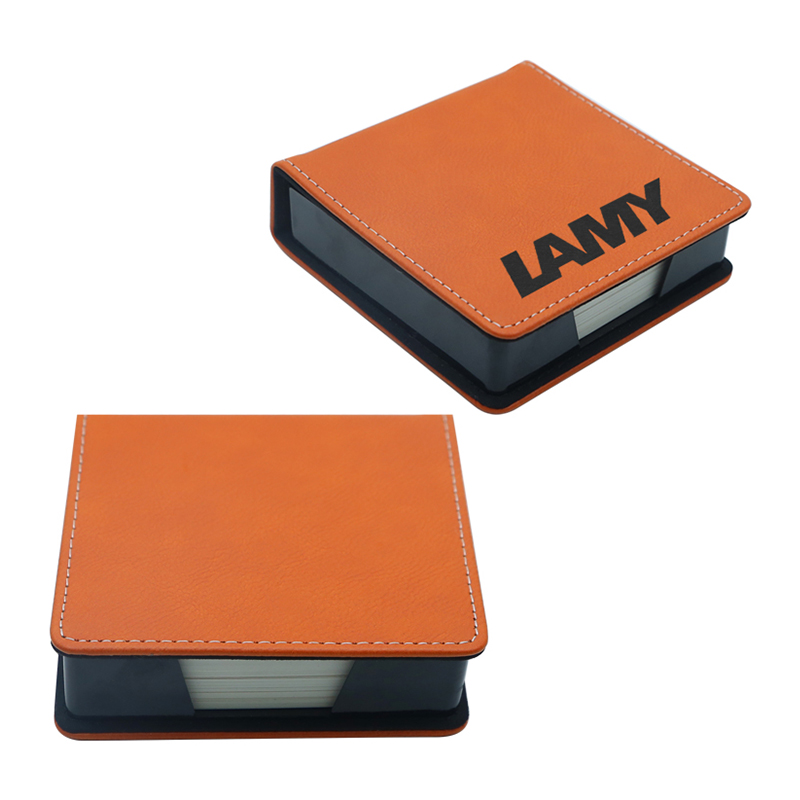 Tempat Notepad Persegi Kulit Buatan yang Dapat Dilaser