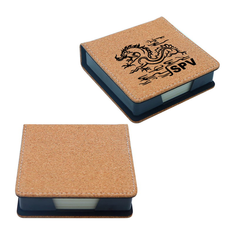 Tempat Notepad Persegi Kulit Buatan yang Dapat Dilaser