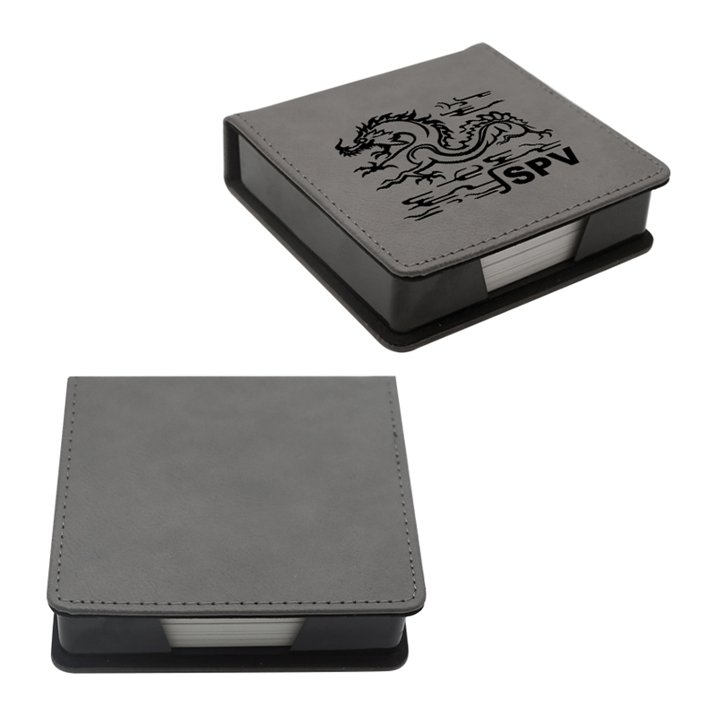 Tempat Notepad Persegi Kulit Buatan yang Dapat Dilaser
