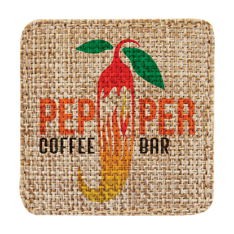 2 1/2' x 2 1/2' Patch Sublimasi Kotak Goni dengan Perekat