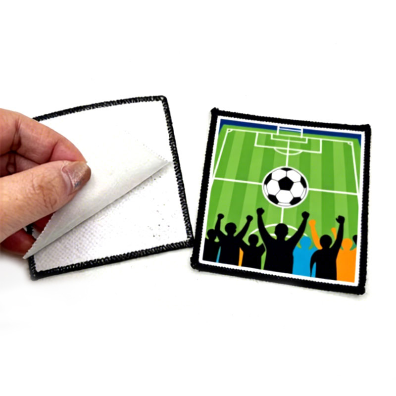 Patch Merrow Kain Sublimasi Persegi 3' x 3' dengan Perekat