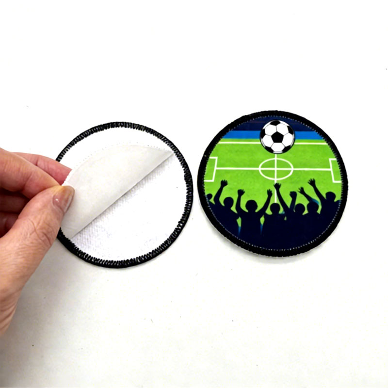 Patch Merrow Kain Sublimasi Bulat 3' dengan Perekat