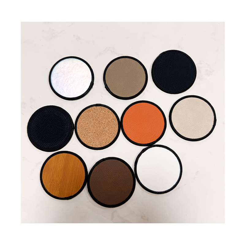 3 1/2' x 2 1/2' Patch Merrow Kulit Buatan Laser Persegi Panjang dengan Perekat