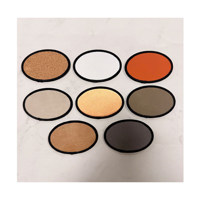 3 1/2' x 2 1/2' Patch Merrow Kulit Buatan Laser Persegi Panjang dengan Perekat