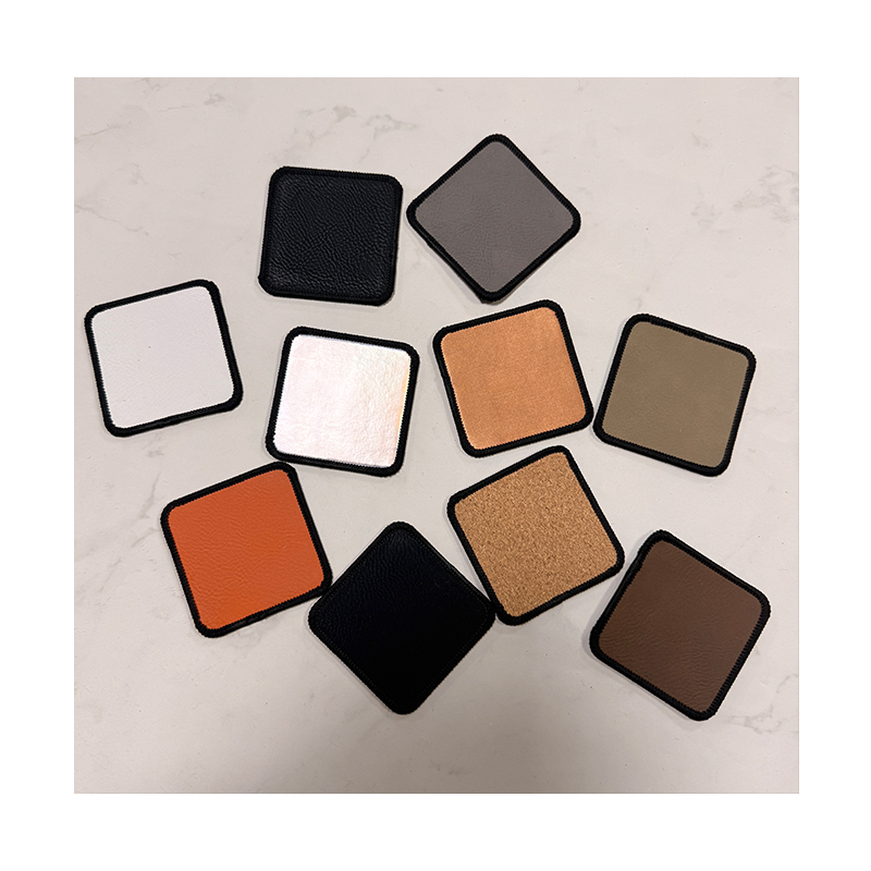 3 1/2' x 2 1/2' Patch Merrow Kulit Buatan Laser Persegi Panjang dengan Perekat