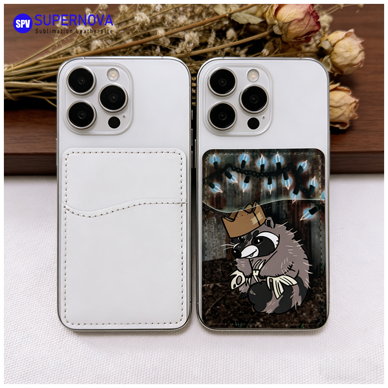 Tempat Kartu Telepon Kulit Buatan Sublimasi dengan Magnet