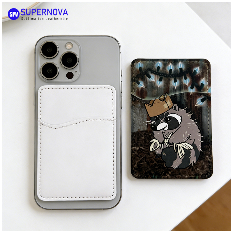 Tempat Kartu Telepon Kulit Buatan Sublimasi dengan Magnet