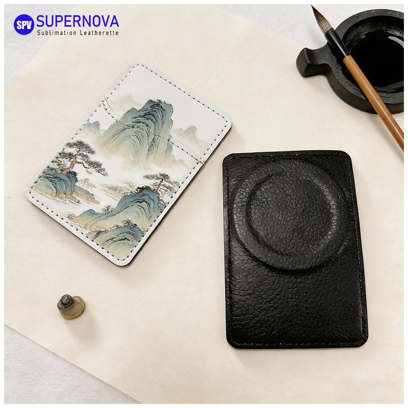 Tempat Kartu Telepon Kulit Buatan Sublimasi dengan Magnet