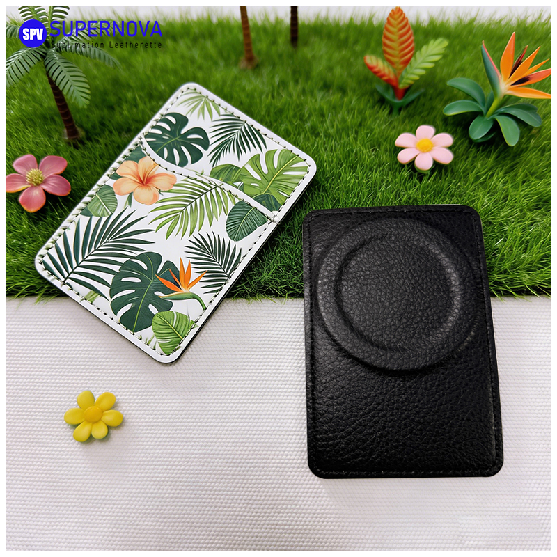 Tempat Kartu Telepon Kulit Buatan Sublimasi dengan Magnet