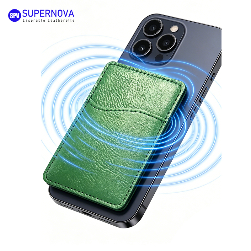 Tempat Kartu Telepon Kulit Buatan Laser dengan Magnet