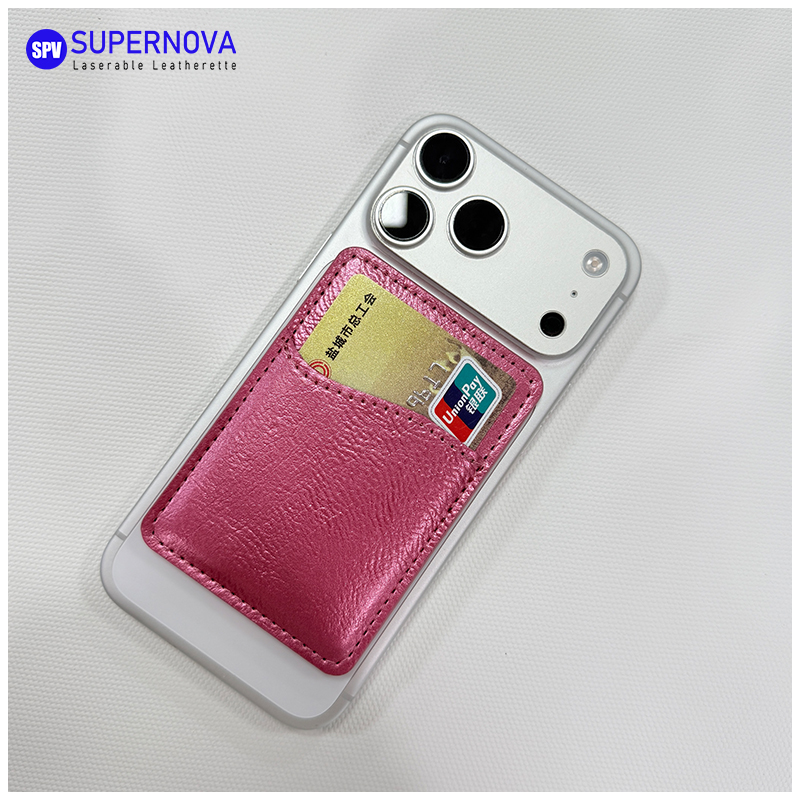 Tempat Kartu Telepon Kulit Buatan Laser dengan Magnet