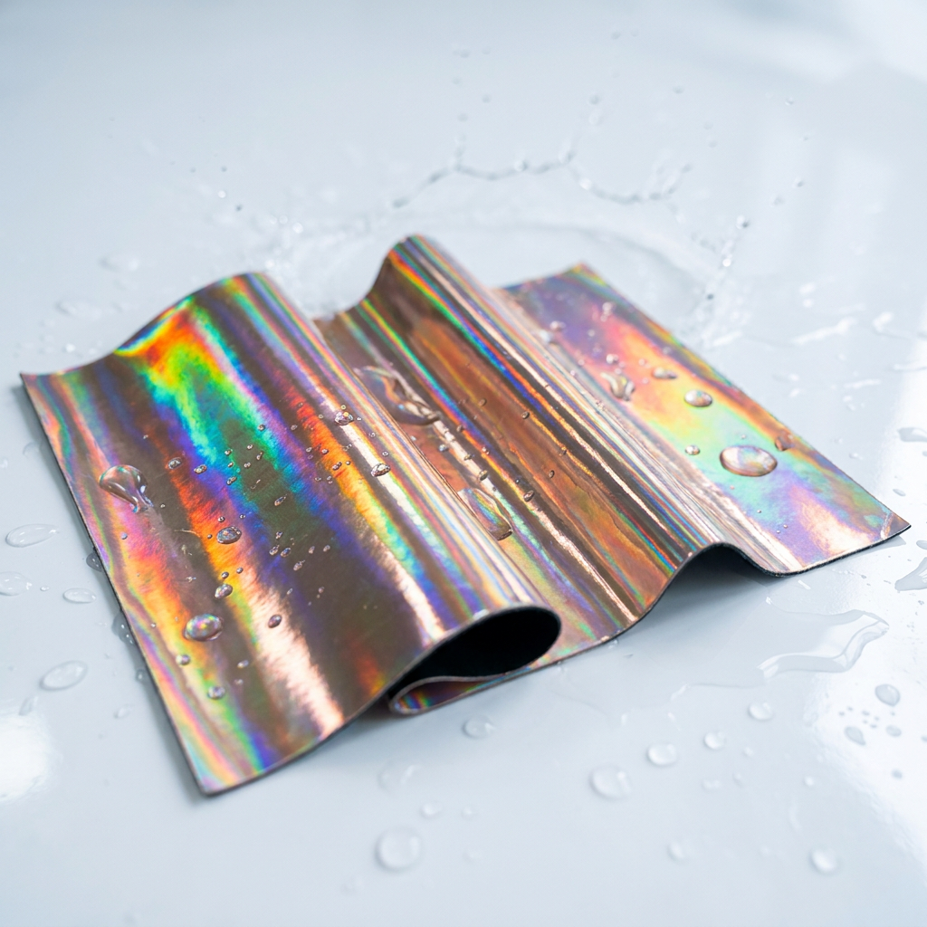 Lembar Kulit Buatan Laser Holografik dengan perekat/tanpa perekat