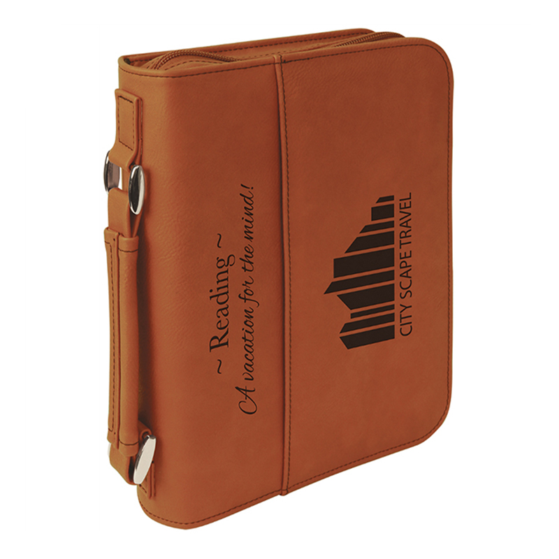 Sampul Buku Kulit 7 1/2'×10 3/4' dengan Penutup Ritsleting