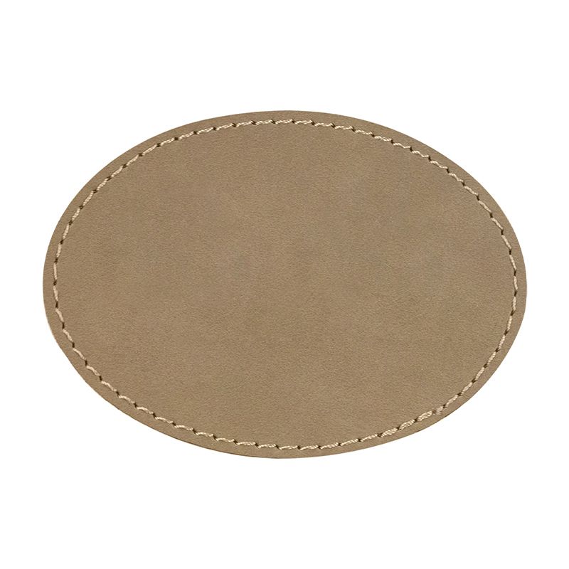 3 1/2' x 2 1/2' Tambalan Kulit Buatan Oval