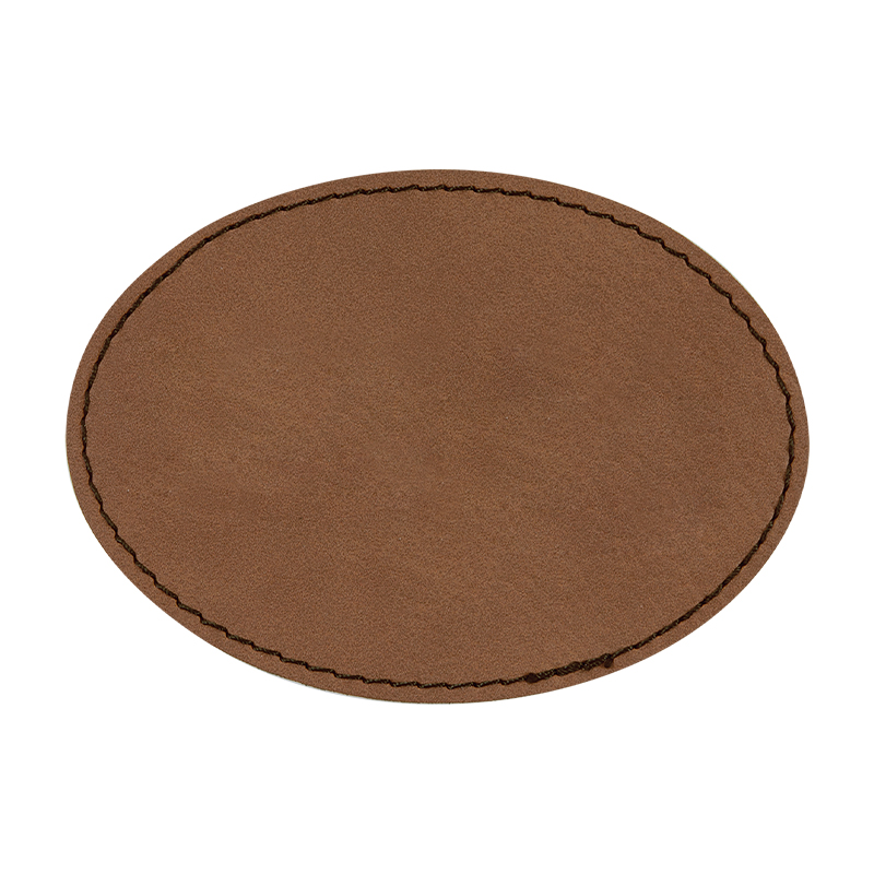3 1/2' x 2 1/2' Tambalan Kulit Buatan Oval