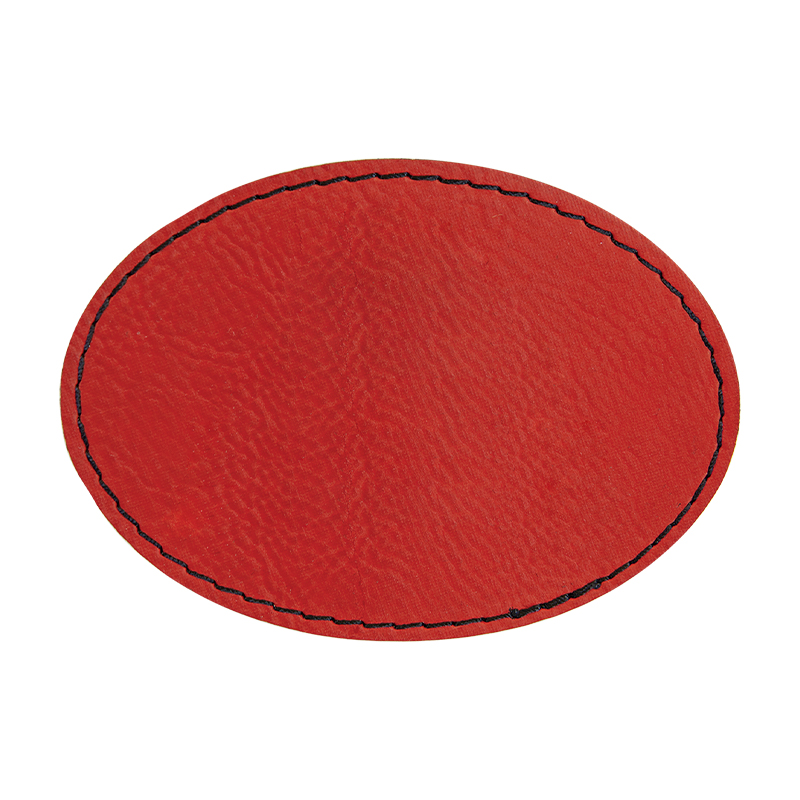 3 1/2' x 2 1/2' Tambalan Kulit Buatan Oval
