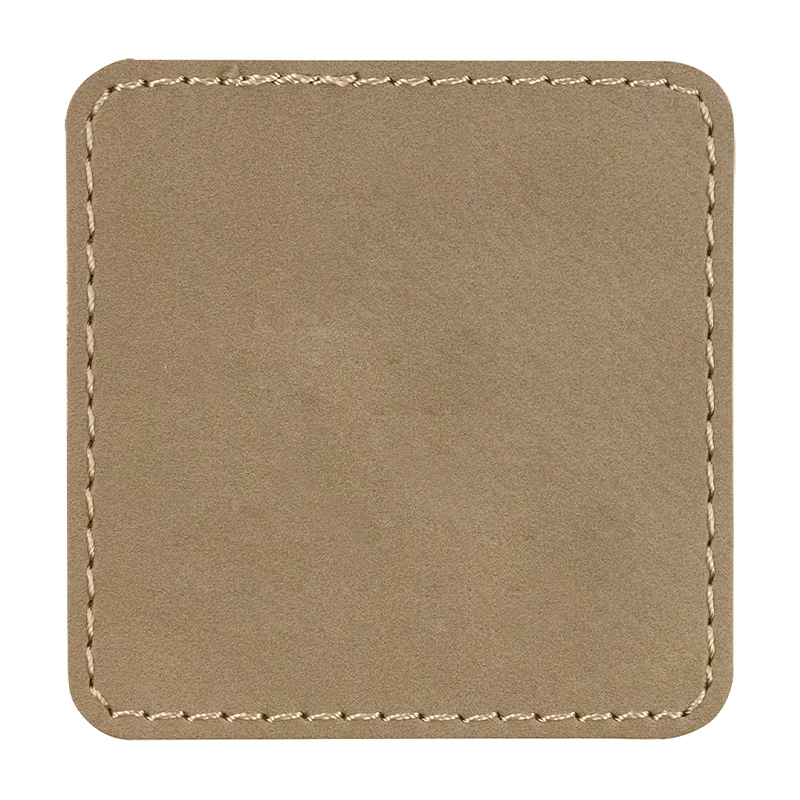3 1/2' x 2 1/2' Tambalan Kulit Buatan Persegi