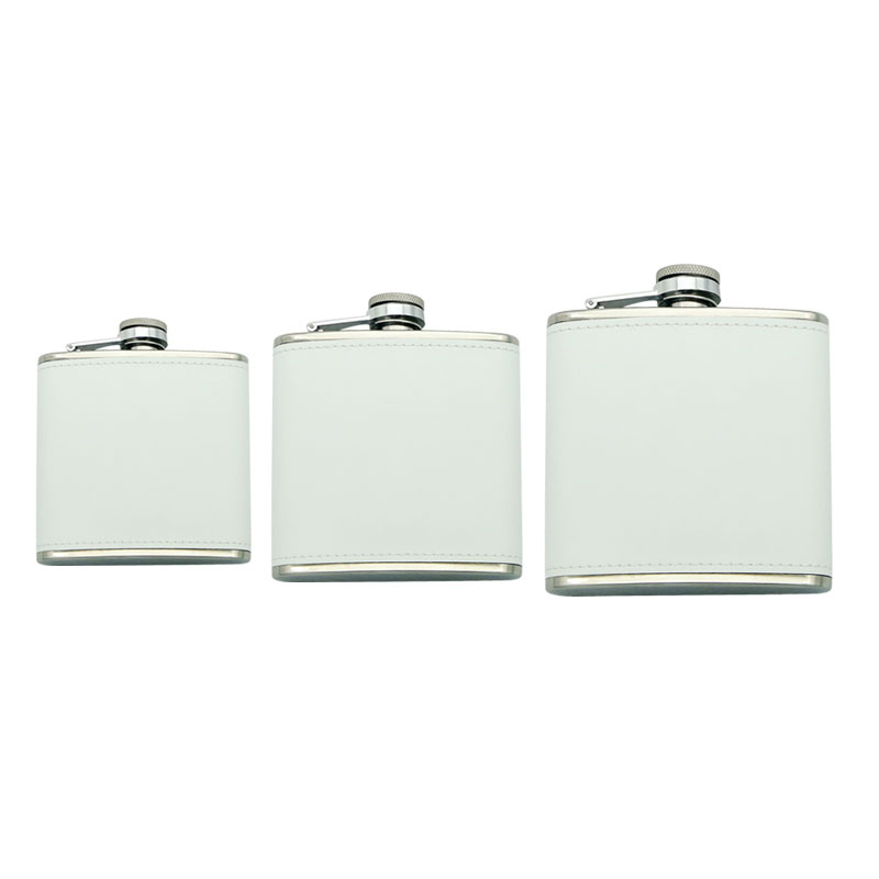 8 ons. Labu Stainless Steel Kulit Buatan Sublimasi