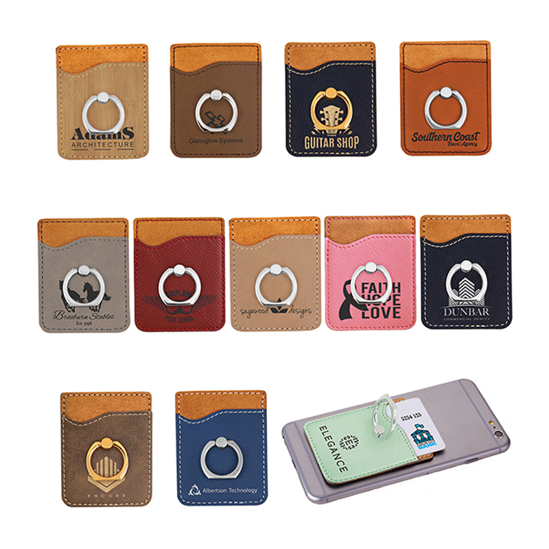 Dompet Ponsel Kulit Buatan Laser dengan Cincin