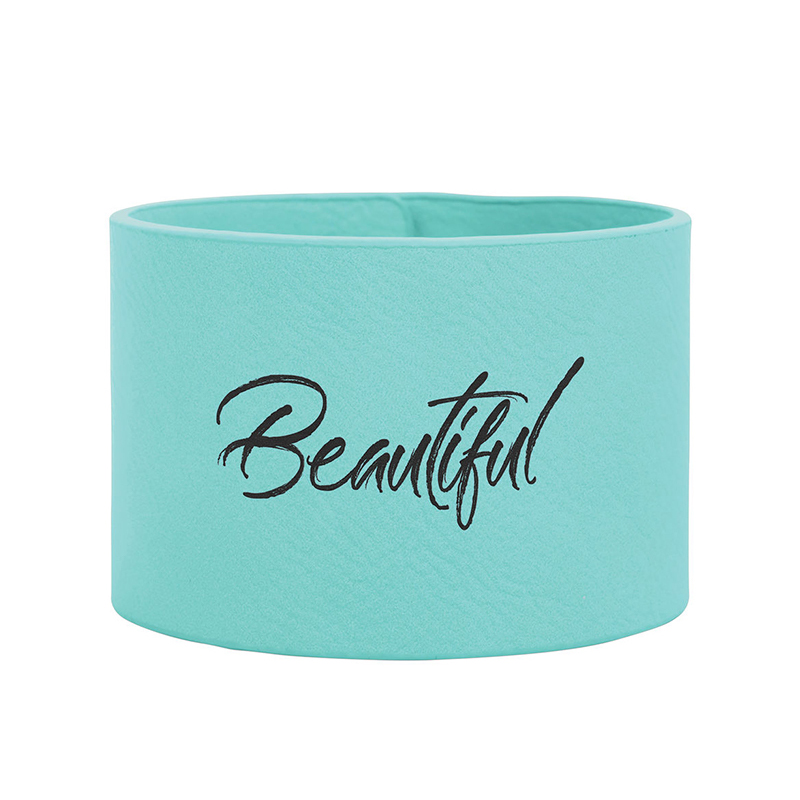 Gelang Manset Kulit Buatan yang Dapat Dilaser 9 1/2' x 2'.