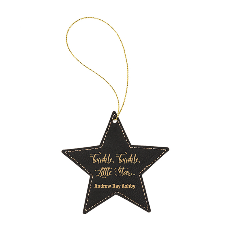 Ornamen Bintang Kulit Buatan yang Dapat Dilaser