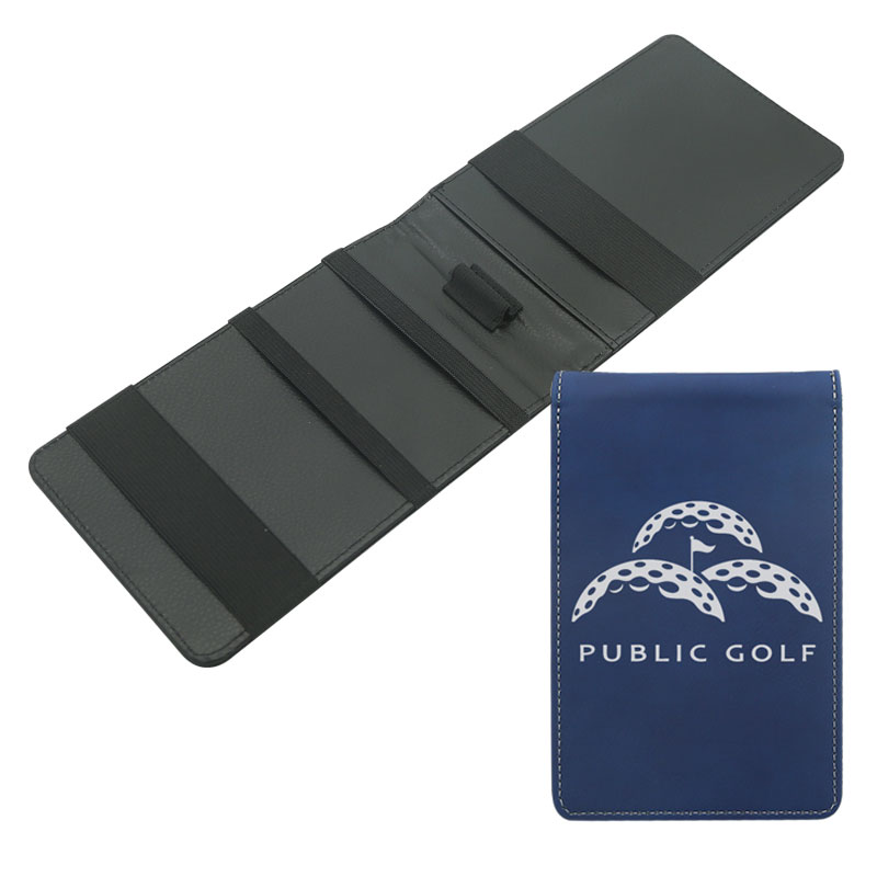 Pemegang Kartu Skor Golf Kulit Buatan Laser
