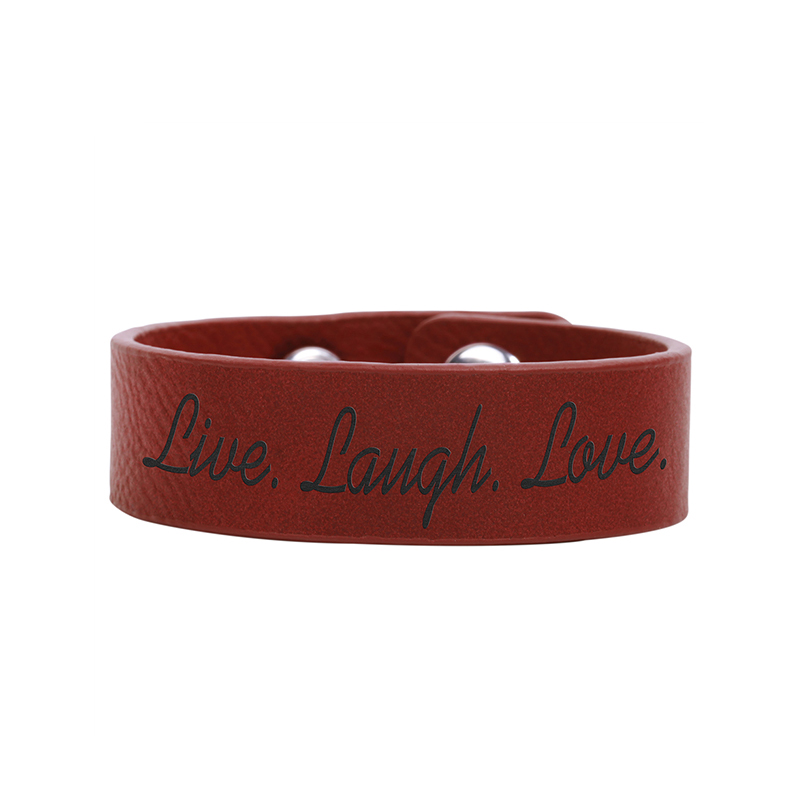 Gelang Manset Kulit Buatan Laser 9 1/2' x 1'.