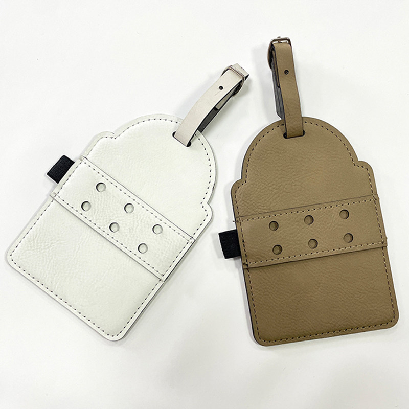 Tag Tas Golf Kulit Buatan Laser dengan Tee Tag Tas Golf Kulit Buatan Laser dengan Tee