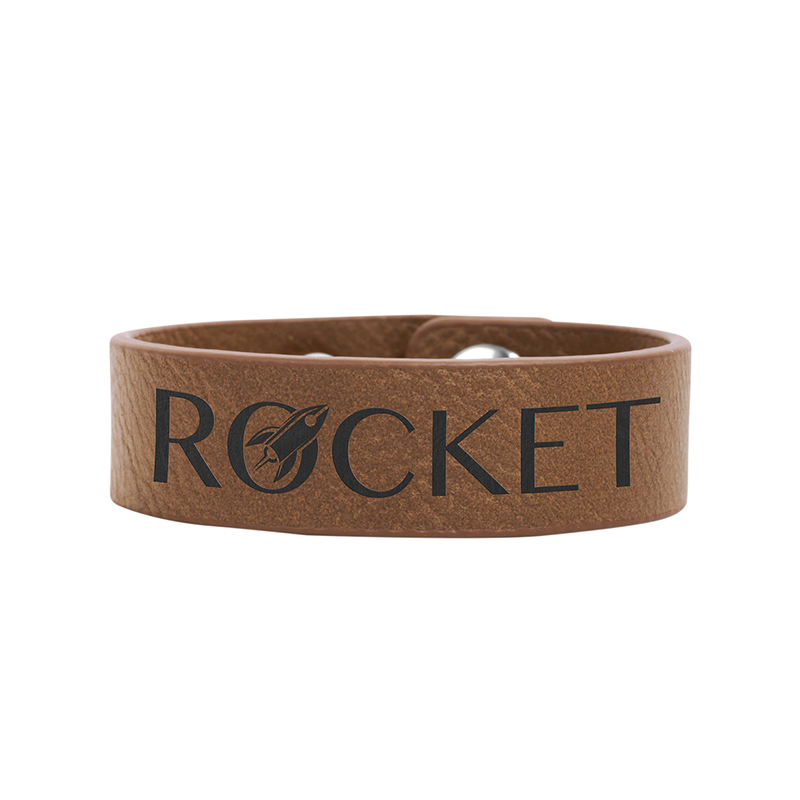 8 1/2' x 3/4' Gelang Manset Kulit Buatan Laser