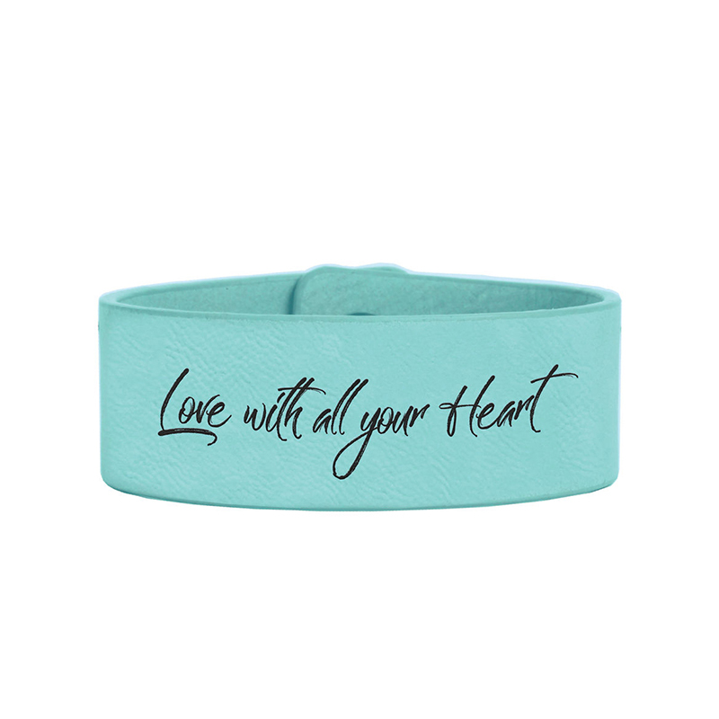 8 1/2' x 3/4' Gelang Manset Kulit Buatan Laser