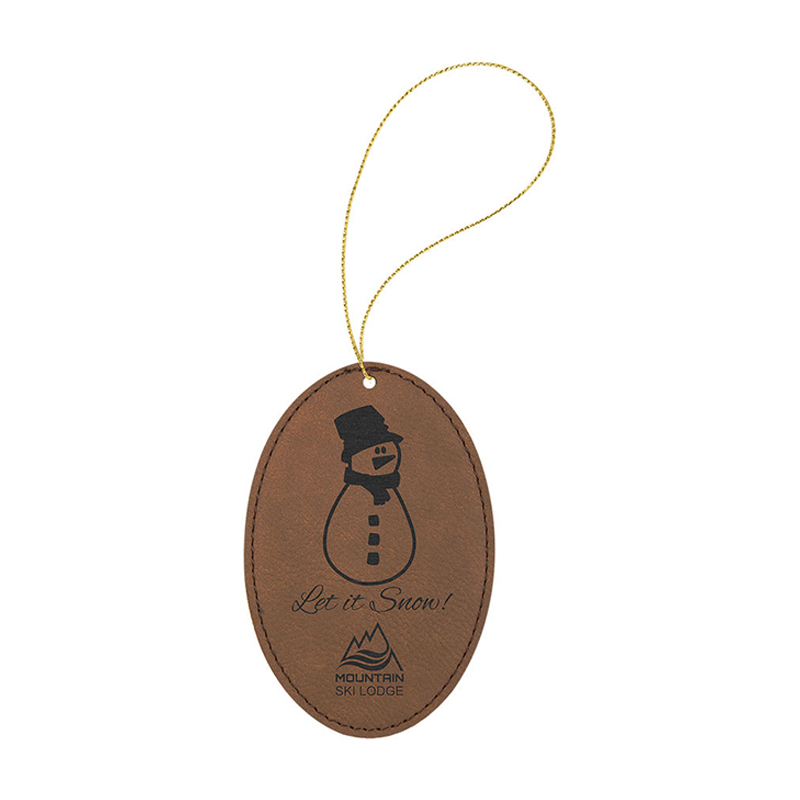 Ornamen Oval Kulit Buatan yang Dapat Dilaser
