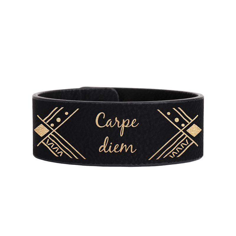 8 1/2' x 3/4' Gelang Manset Kulit Buatan Laser