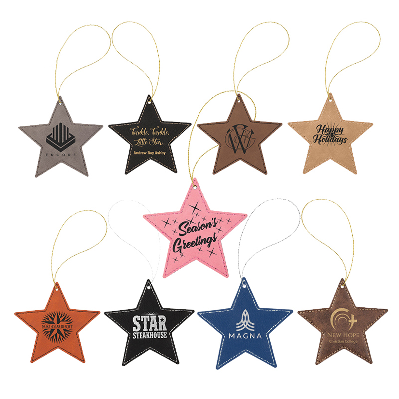 Ornamen Bintang Kulit Buatan yang Dapat Dilaser