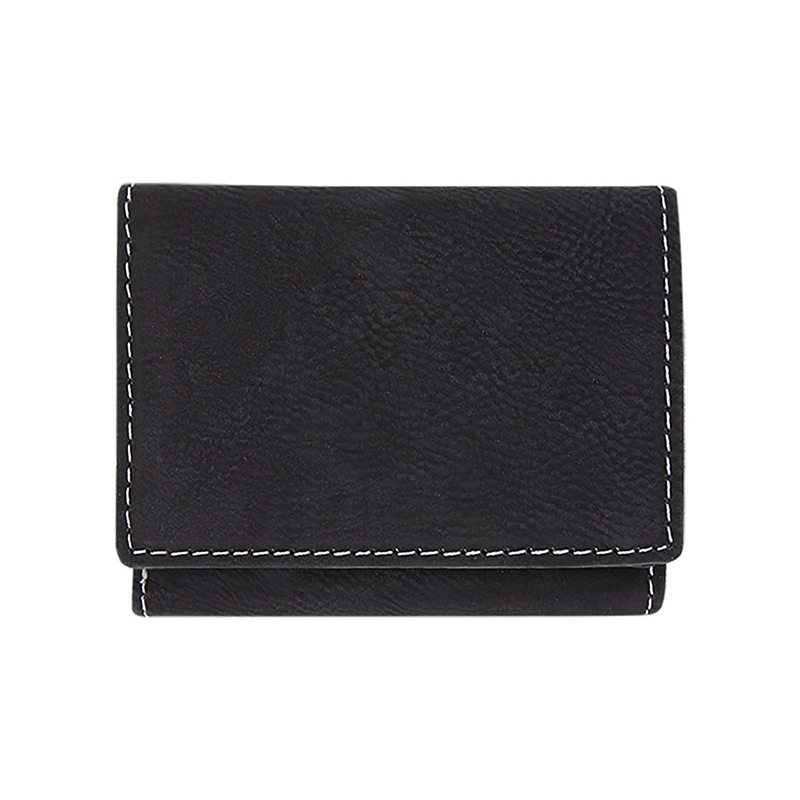 Dompet Lipat Tiga Kulit Buatan Laser