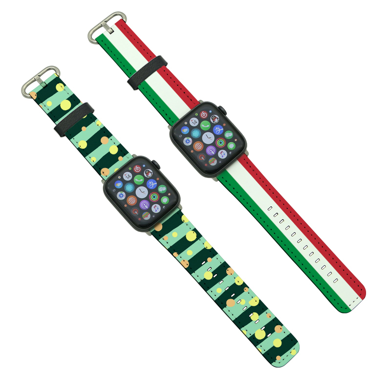 Tali Apple iWatch Kulit PU Sublimasi untuk Seri 4/5-44mm