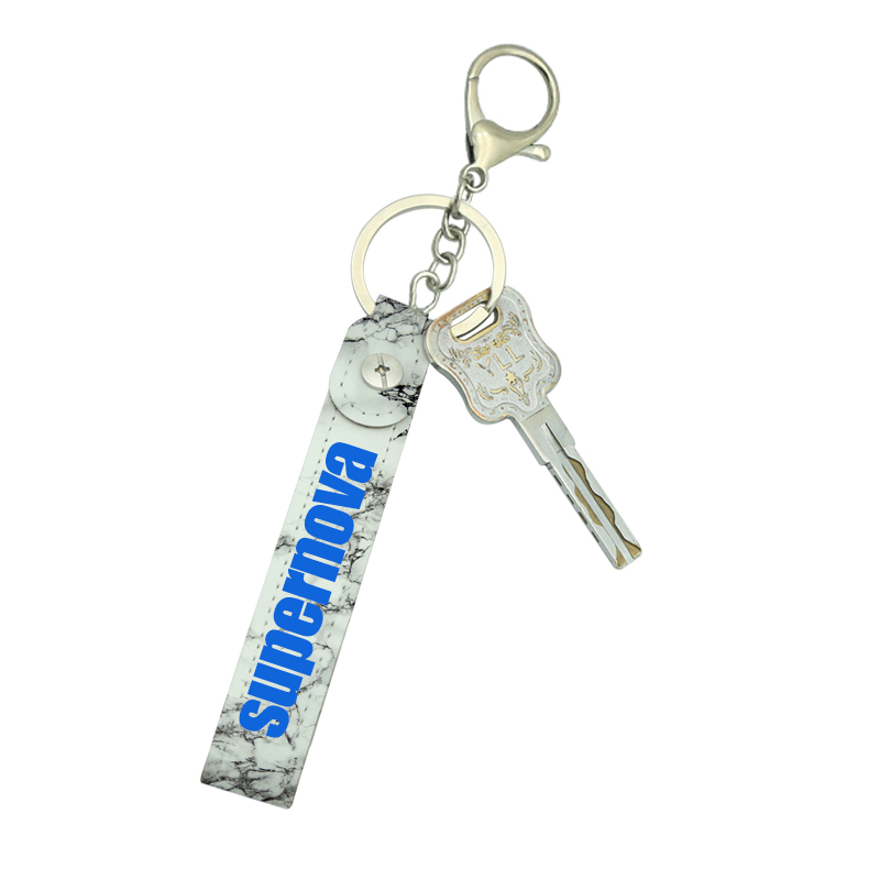 Gantungan Kunci Lanyard Kulit Buatan Sublimasi Gantungan Kunci Lanyard Kulit Buatan Sublimasi