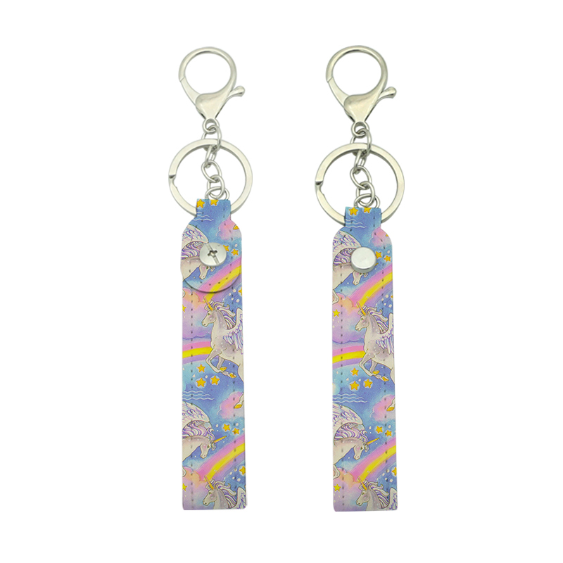 Gantungan Kunci Lanyard Kulit Buatan Sublimasi Gantungan Kunci Lanyard Kulit Buatan Sublimasi