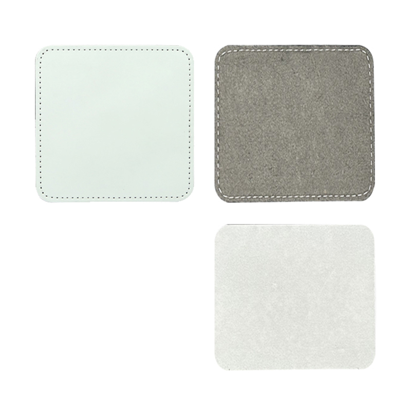 2 1/2' x 2 1/2' Patch Kulit Buatan Sublimasi Persegi dengan Perekat