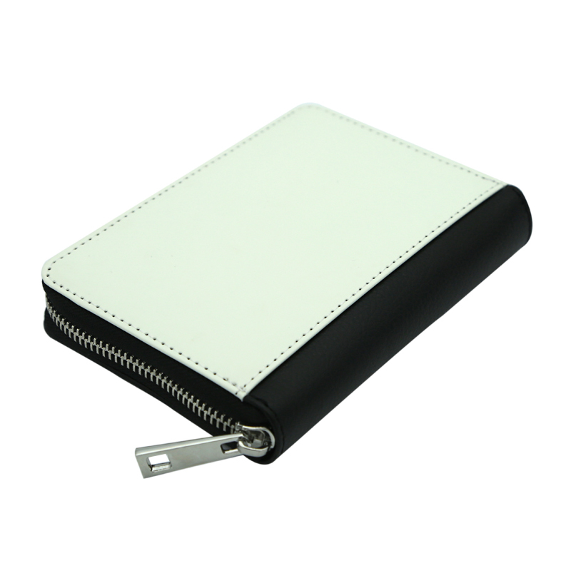 Dompet Ritsleting Kulit Buatan Sublimasi - Tengah