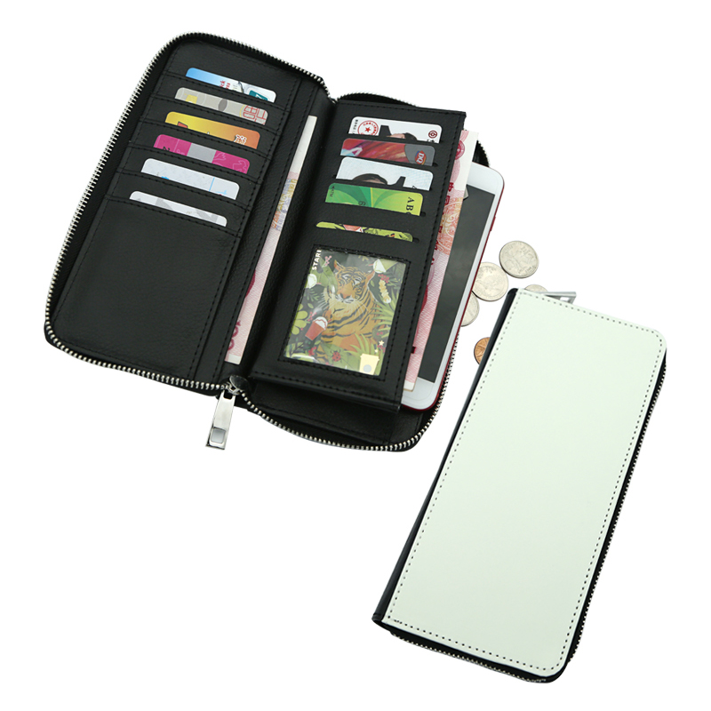 Dompet Ritsleting Kulit Buatan Sublimasi - Besar